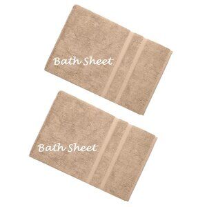 2 new CAMEL Charter Club Elite 100% Hygro Cotton 33x64 inch BATH SHEETS